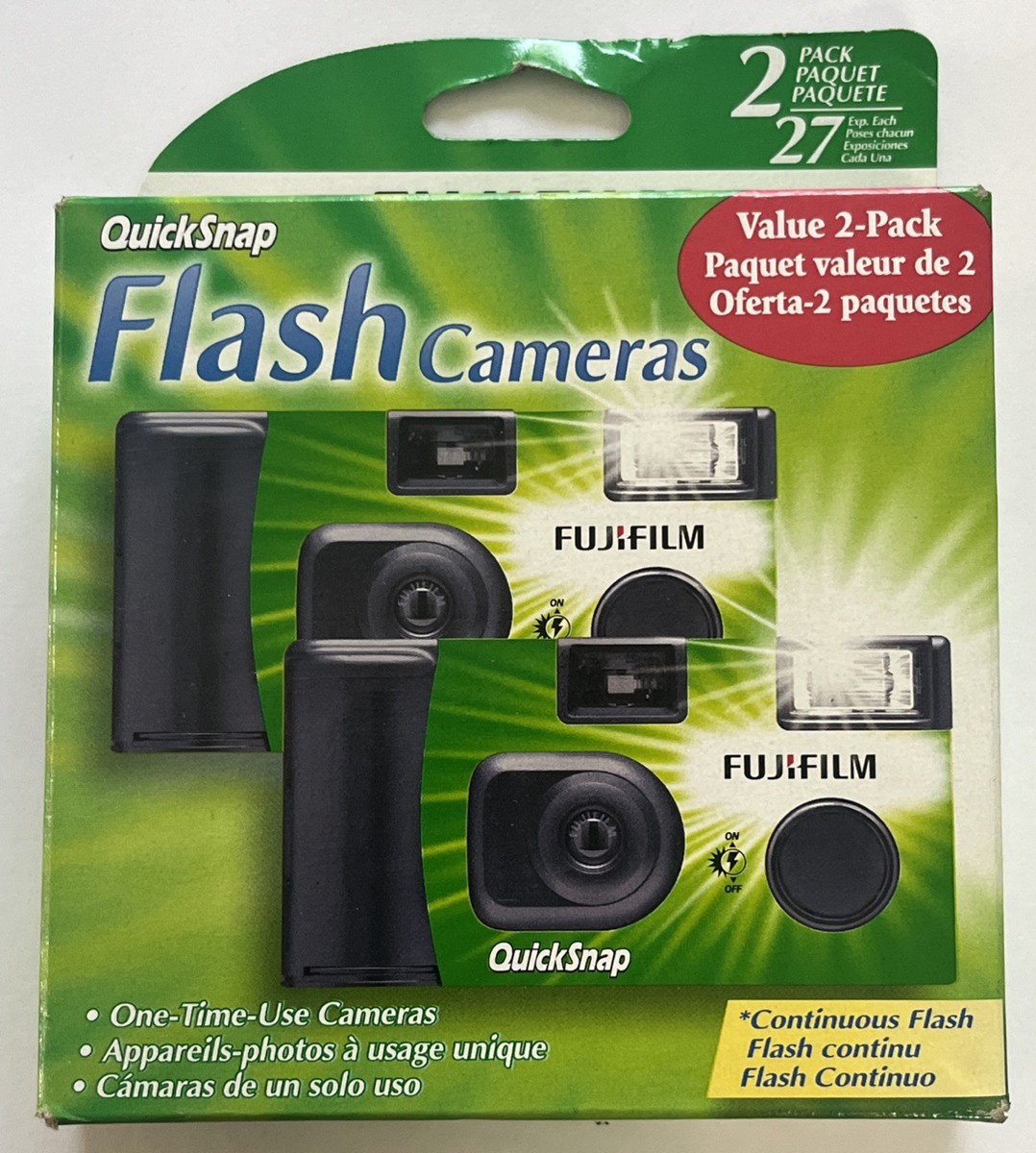 Fujifilm QuickSnap Flash 400 Single Use Camera Value Pack EXP 10/2025
