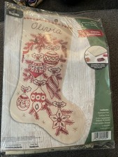 Bucilla Felt Applique Christmas Stocking Kit CLASSIC CHRISTMAS 18 In