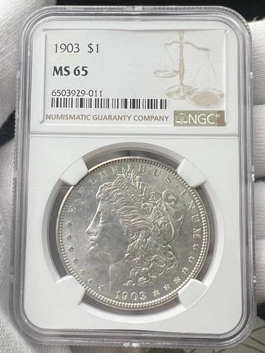 1903-P $1 Morgan Dollar 90% Philadelphia NGC MS65 Silver US Coin