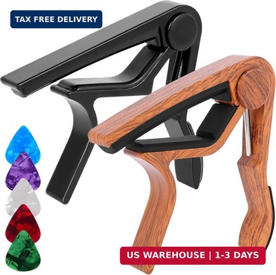 2-Pack Guitar Capo for Acoustic & Electric Guitar 6 String, Capo with 5 Picks