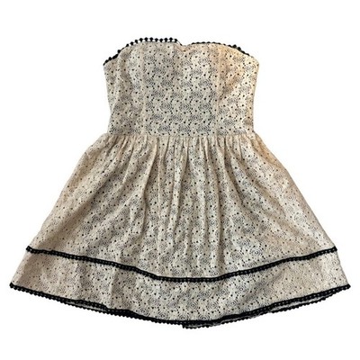 Brand New Sequin Hearts Womens Strapless Lace Dress Cream Size 13 Boho Flirty