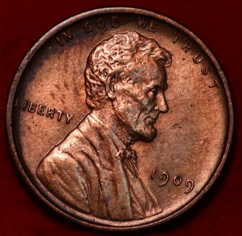 Uncirculated 1909 VDB Philadelphia Mint Copper Lincoln Wheat Cent