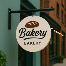 Personalized Double-Sided Blade Sign – Outdoor Wall-Mounted Shop Logo Sign