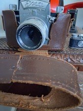 Ihagee Exa Dresden Vintage SLR Camera Silver with Leather Case