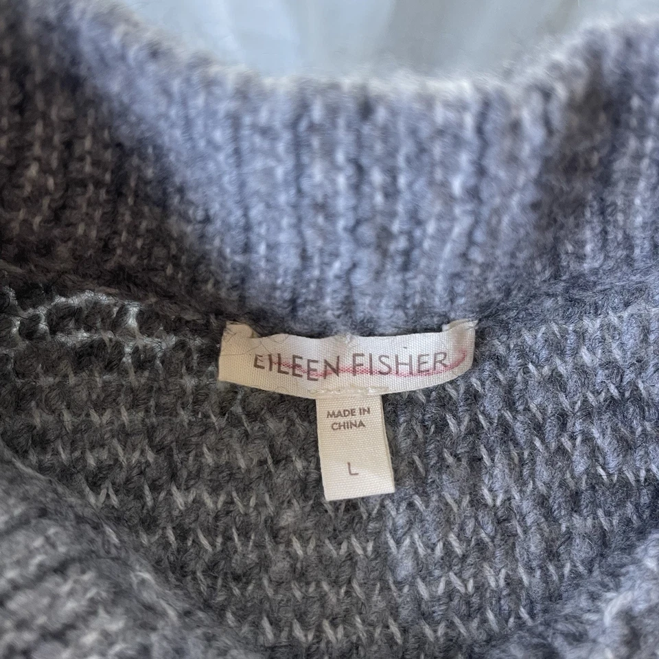 Eileen Fisher Alpaca Wool Cardigan Sweater Womens Large Short Sleeve Soft Mature - Image 3 of 4