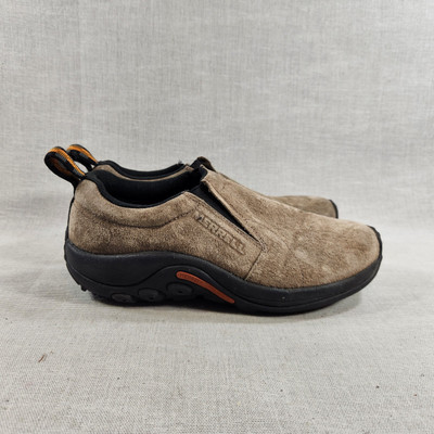Merrell Womens Sz 9 Jungle Moc Gunsmoke Brown Suede Loafers  display picture 2