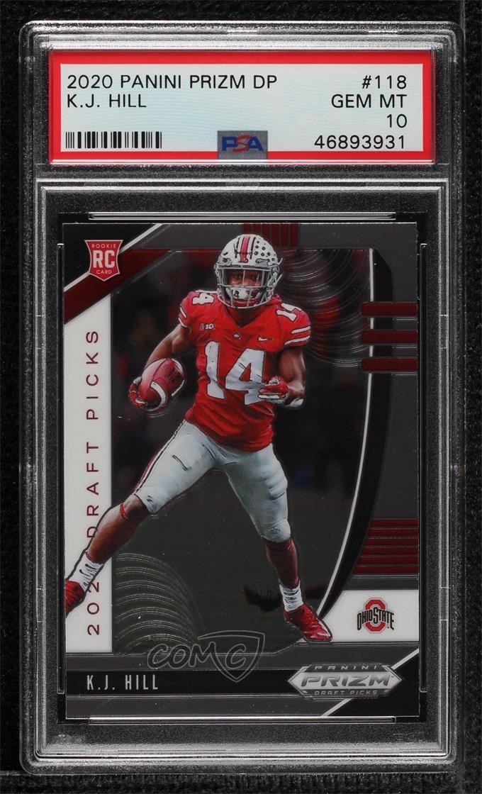 2020 Panini Prizm Draft Picks Rookies KJ Hill #118 PSA 10 GEM MT Rookie RC 0h2x