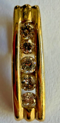 DIAMOND PENDANT WITH 5 DIAMONDS YELLOW GOLD 9CT