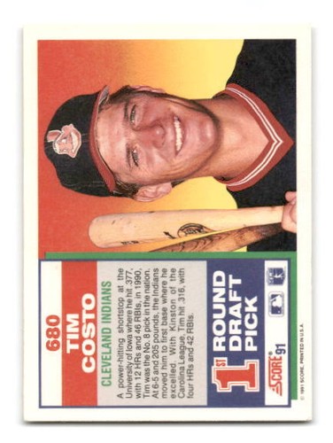 1991 Score Baseball Card #576 - #893 - - - Pick A Card - - - Complete a Set - Picture 141 of 399