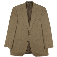 CHAPS Ralph Lauren - Vintage Brown Glen Plaid Sport Coat Approx. Size 41L 