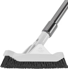 Grout Brush with Long Handle - Heavy Duty Cleaner & Grout Scrubber Tool
