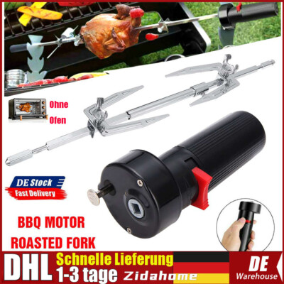 Elektrischer Grillspieß Grillmotor Set Drehspieß Grill Rotisserie BBQ-SpießRoast
