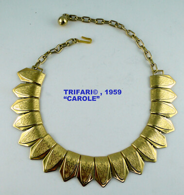 TRIFARI  , COLLIER ''CAROLE'' , 1959