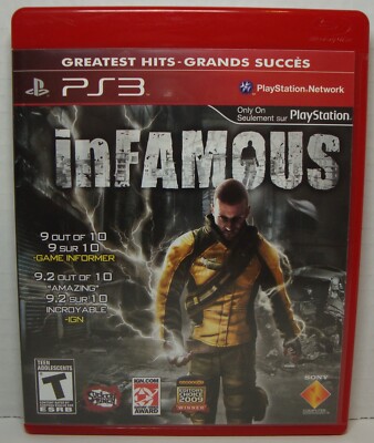 INFAMOUS GREATEST HITS PS3 SONY PLAYSTATION 3 GAME