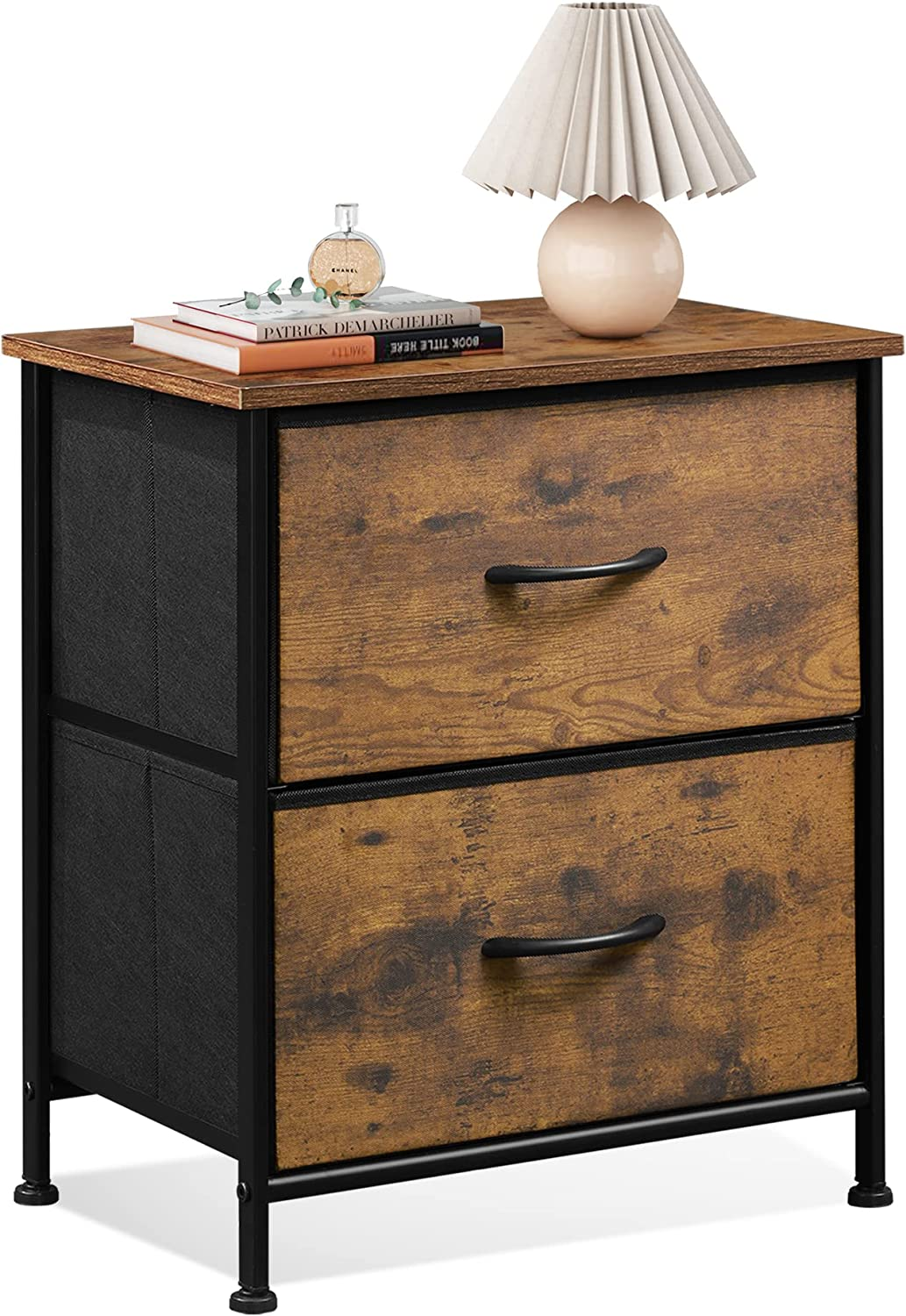 2-Drawer Nightstand Dresser for Bedroom, Compact Bedside Storage-image
