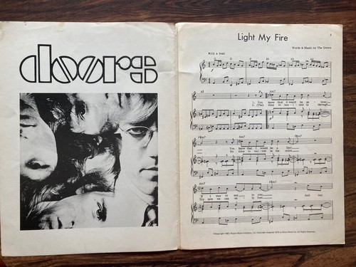 DOORS LIGHT MY FIRE NOTEN TEXTE KLAVIER JIM MORRISON RAY MANZAREK SEHR GUTER ZUSTAND + - Bild 3 von 3