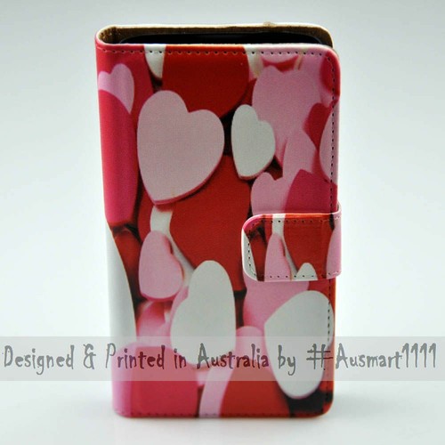 For Sony Xperia Series - Heart Love Beads Theme Print Mobile Phone Case Cover - Picture 2 of 3