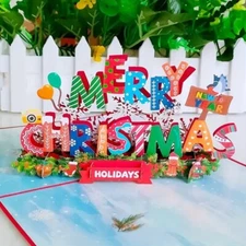 3D Pop-Up Greeting Cards - Christmas -B
