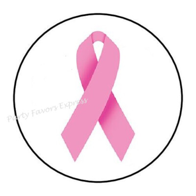 PINK RIBBON BREAST CANCER AWARENESS ENVELOPE SEALS LABELS STICKERS