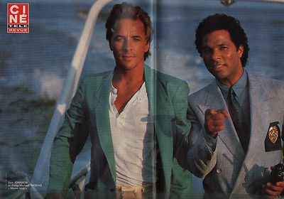 Presseschnitt Clipping 1987 Poster Don Johson Philip Michael Thomas 46x30