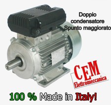 Motore elettrico 2 HP - 2 Poli 2800 giri MEC 90 ALTO SPUNTO Doppio Condensatore