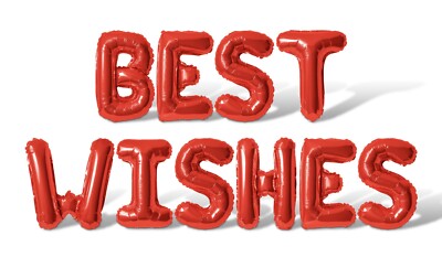 BEST WISHES Letter Balloon Banner - Bachelorette or Birthday Party Decorations