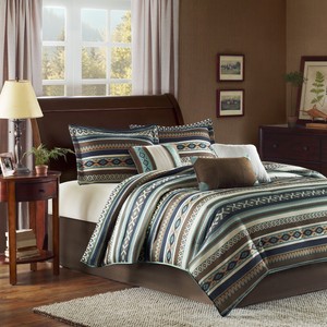 Southwest Comforter Set King Size Turquoise Native American 7 Piece Image Is Loading Southwest Comforter Set King Size Turquoise Native American