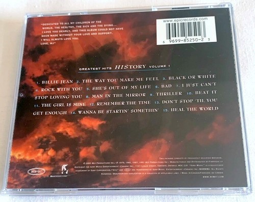 MICHAEL JACKSON-GREATEST HITS:HISTORY VOL.1-CD-(R&B, Pop-Soul,Motown,Pop, Dance- - Picture 2 of 2
