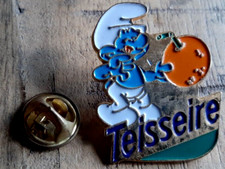 Peyo & Schtroumpf - Pin's  collector, publicitaire, Teisseire-Gravé -Années 90