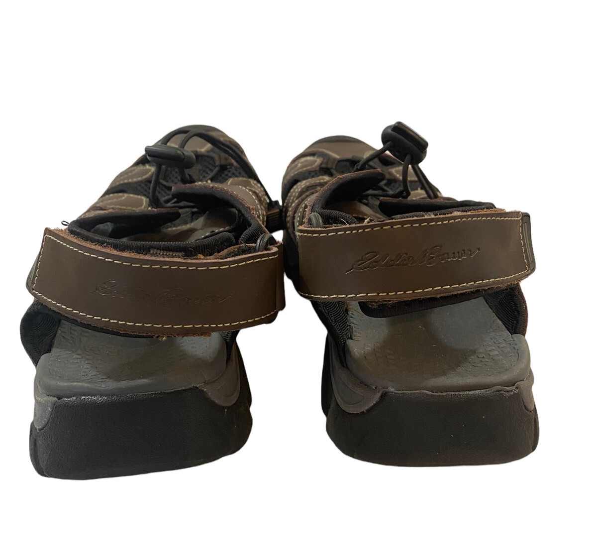 Eddie Bauer Mens Rainier Brown Leather Sandals Size 12 | eBay