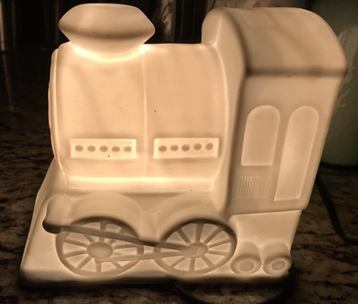 pottery barn train lamp