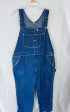 Sears Roebucks Wear Tuff Men Denim Carpenter Bib Jean Overalls 44x30 USA Made