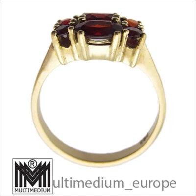333er Gold Granat Ring facettiert geschliffen garnet ring 8ct beveled p - Bild 1 von 4