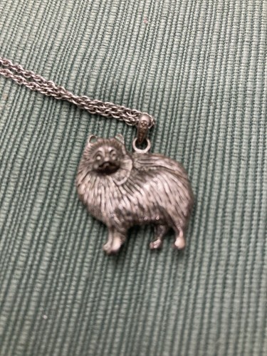Danbury Mint Sterling 925 Pomeranian Dog Necklace