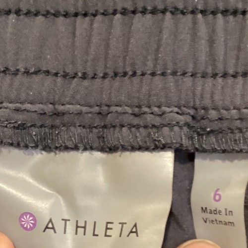 Athleta 'Aspire' Ruched Ankle Joggers Cropped capri joggers, Charcoal Gray, SZ 6 - Picture 5 of 6