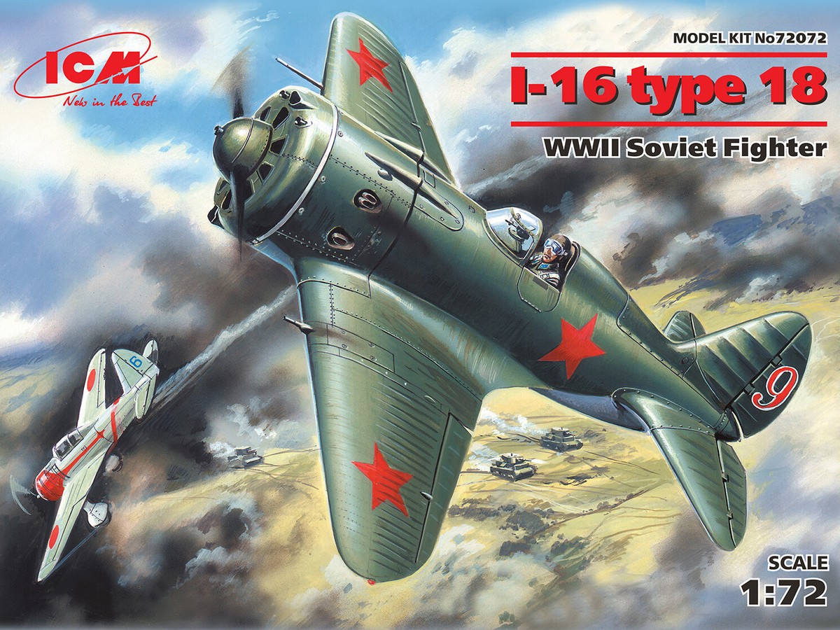 ICM 72072 - I-16 type 18, WWII Soviet Fighter - 1:72 Scale Model