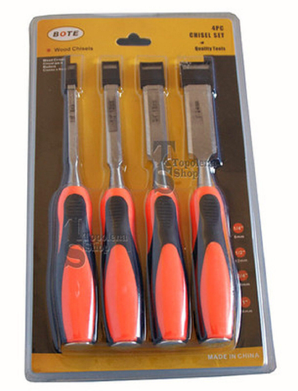 SEt 4 SGORBIE PER INTAGLIO LEGNO SCALPELLI  MISURE 6 12 19 25 mm
