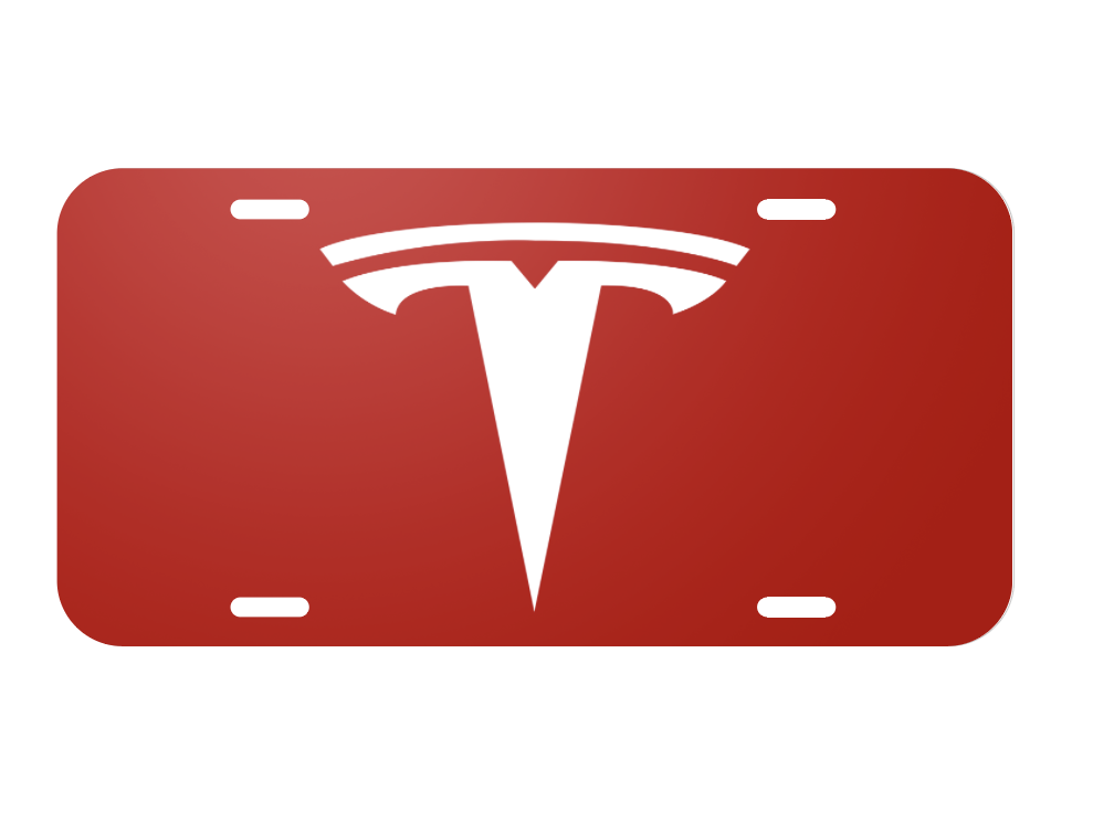 Tesla Vehicle Front License Plate Auto Car Red Model 3 Model X S Y Electric New