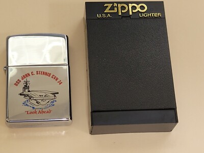 USS John C. Stennis CVN-74 Chrome US Navy Lighter Nimitz Class - Genuine Orginal