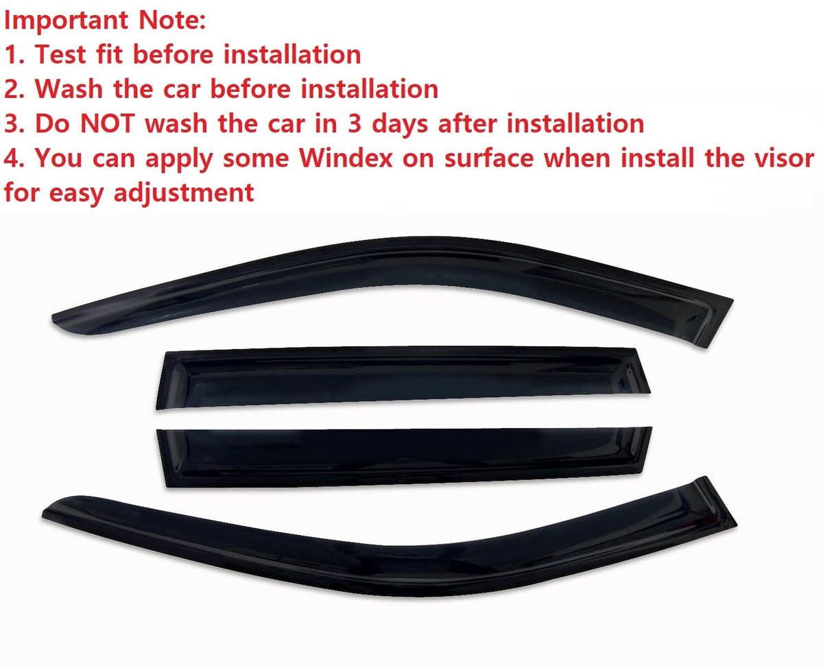 Produktbild von ULMANI 4 Stück Auto Windabweiser Regenabweiser Für Volvo XC90 2009-2014,Vorne Hinten Regenschutz Seitenfenster Sonnenschutz Deflektor Zubehör