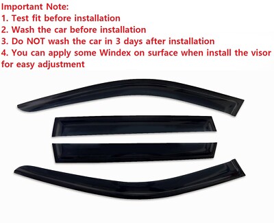 Smoke Tint Window Visor / Rain Deflector – Fits 2008-2016 Volvo XC70 P2 – DNA MOTORING (4-Piece Set)