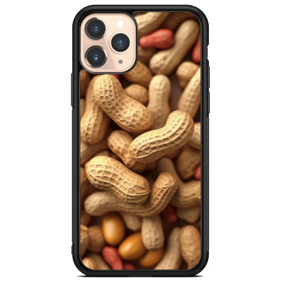 Funda Brillante Comida Cacahuete Grande Para iPhone 11 12 13 14 Pro Max Foto 2 de 4