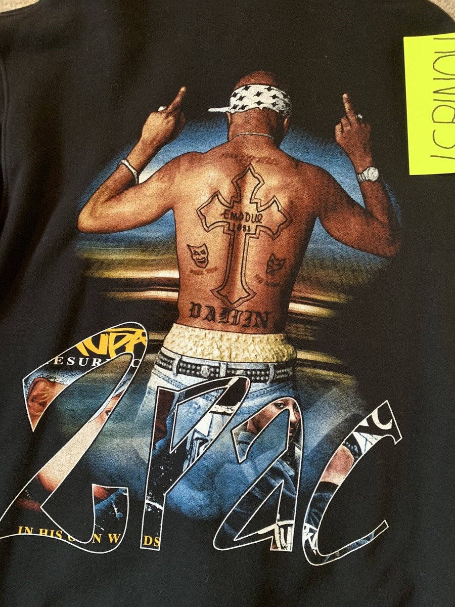 Rare Vintage Tupac Hoodie Shirt Size Large 2Pac Rap Hip Hop Rare Vintage Tupac Hoodie Shirt Size Large 2Pac Rap Hip Hop