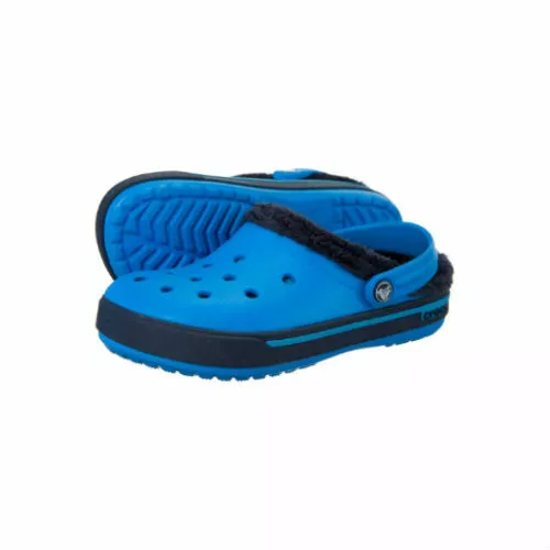 Blue crocs with best sale fur