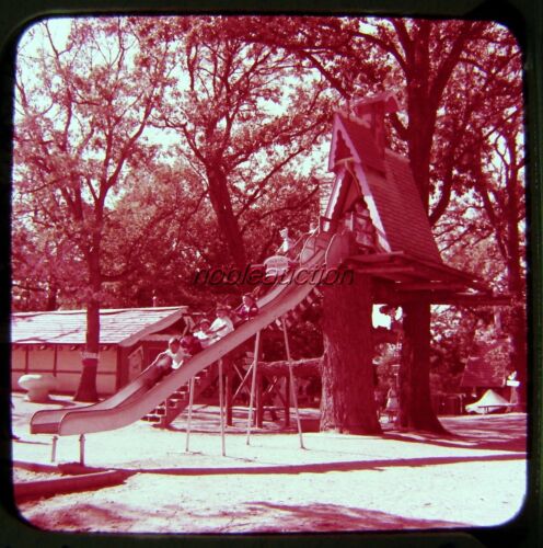 1960s Santa's Village Dundee IL Pixie Tree House Slide Color Slide - Picture 1 of 2