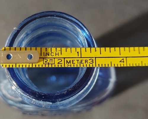 Vintage PHILLIPS MILK OF MAGNESIA Cobalt Blue Glass Bottle 5" USA Made Embossed - Picture 8 of 9