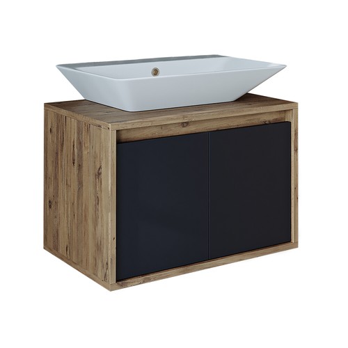 Roomart Badmöbel Waschbecken mit Unterschrank 65 cm in 4 Farben Badschrank - Bild 29 von 54