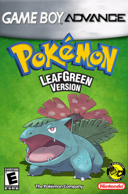 Pokemon LeafGreen Version BOX ART Nintendo GBA POSTER MADE IN USA