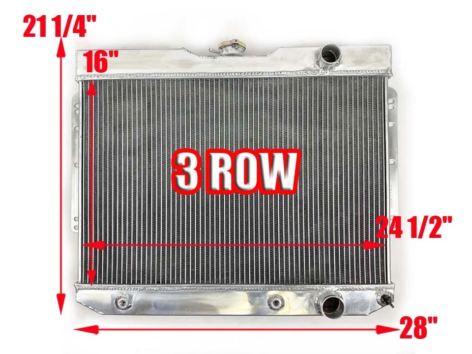 RADIADOR ALUMINIO 3 FILAS PARA CHEVY IMPALA / BEL AIR / El Camino / Biscayne 59-65 Foto 2 de 4