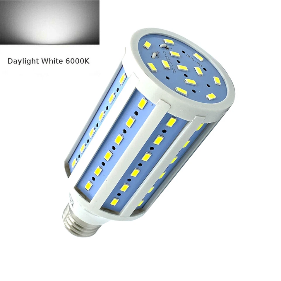 5pack Super Bright LED Bulb 75-Chip Corn Light E26 20W Cool Daylight 6000K White - Image 2 of 4